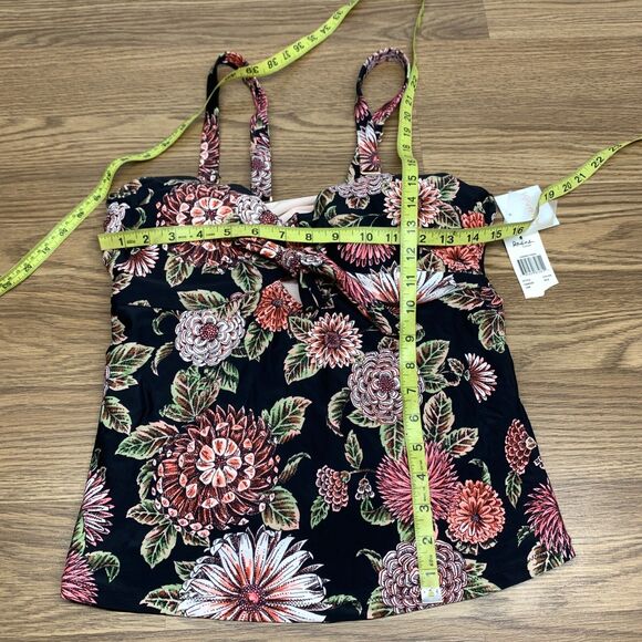 NWT Raisins Curve Womens Zanzibar Floral Printed Tankini Top Multicolor 14W - Picture 4 of 9